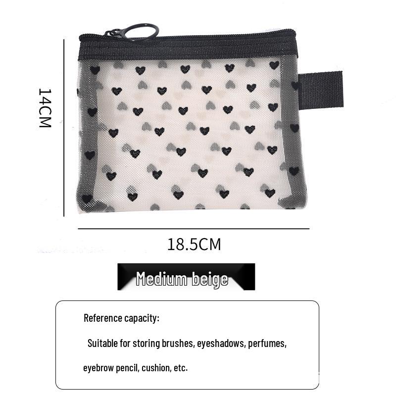 Large Capacity Transparent Mesh Cosmetic and Toiletry Bag - Portable Travel Storage