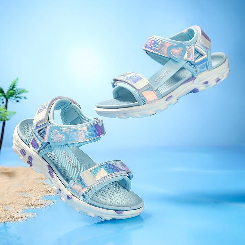 Children's Fashion Colorful Lightweight Outdoor Beach Shoes Casual Girls Sandals Slippers Princess Shoes