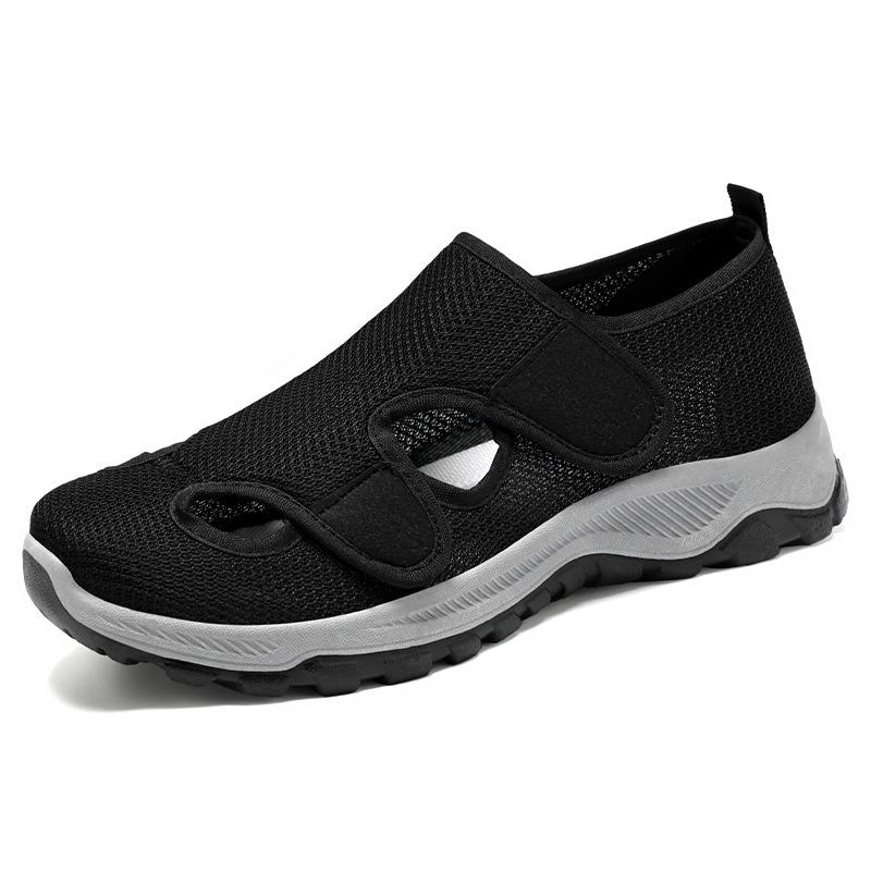 Women's Summer Breathable Casual Velcro Shoes - Soft Sole, Comfortable for Middle-Aged & Elderly Mothers