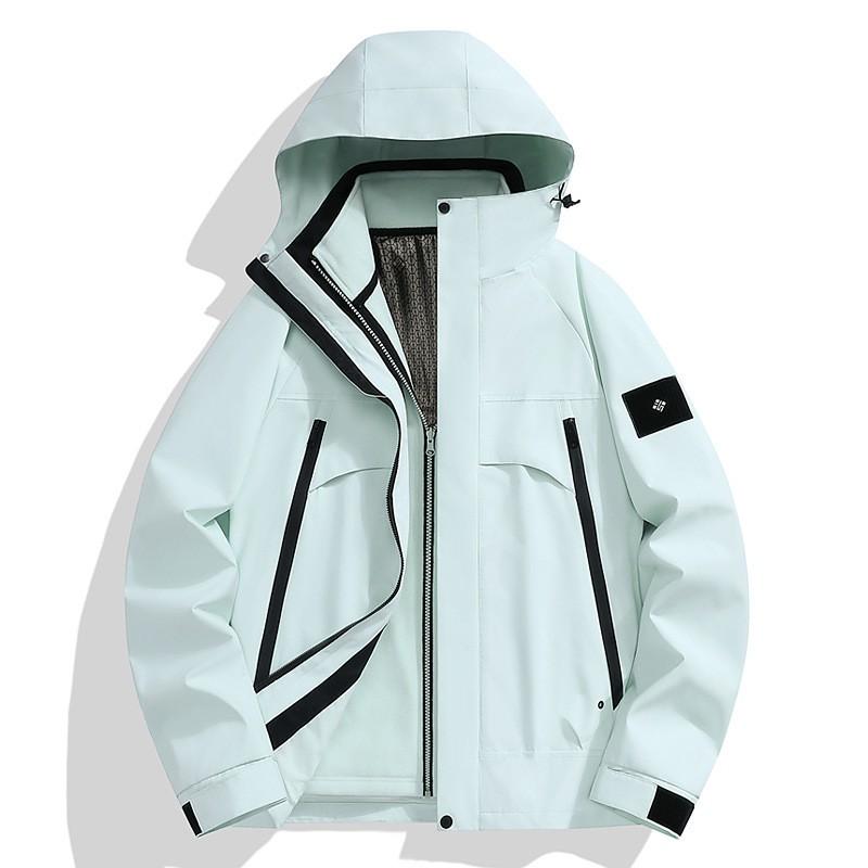 Couple 2-in-1 Waterproof Windproof Warm Fleece Jacket Outdoor Hiking Camping