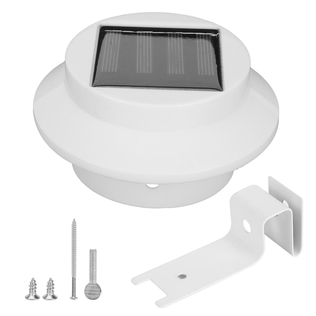 3LED White Solar Fence Light Eaves Lamp White Light Lighting Tool for Outdoor Garden