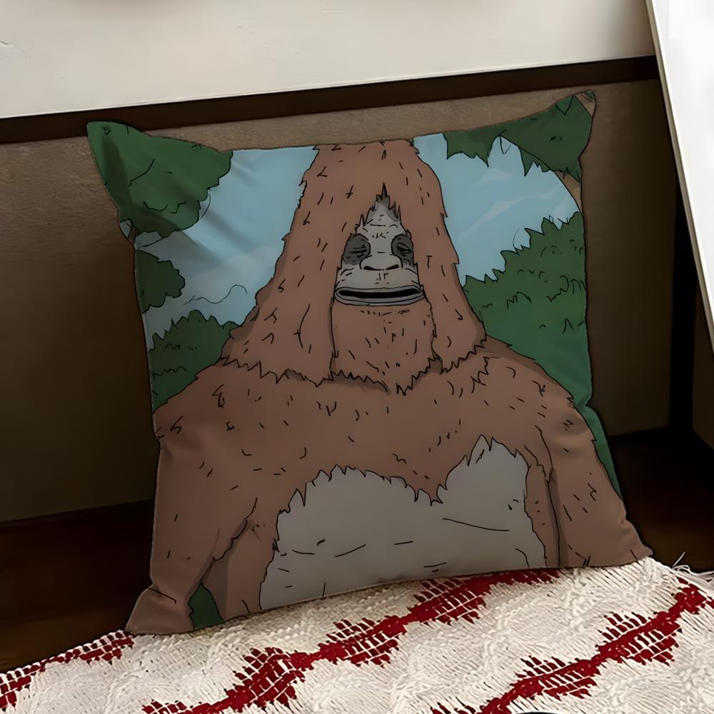 SSassy the SasquatchS Cushion Cover Reversible Soft Durable Pillow Cover Home Car MultiScene Use for Daily Comfort
