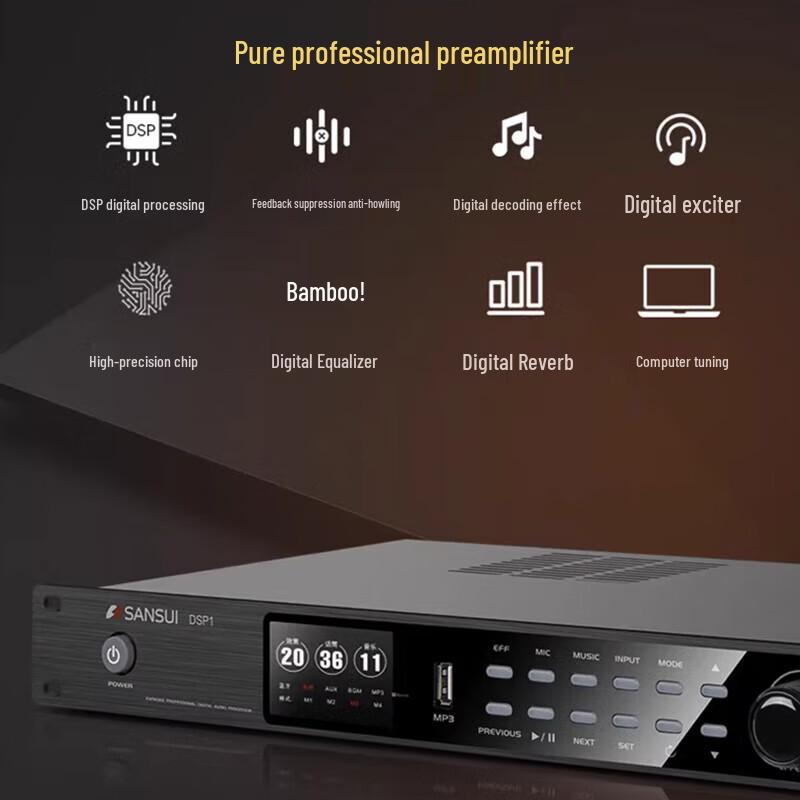 SANSUI SQ12 High-Power Home KTV Karaoke System CN Plug (adapter Included)