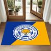 Leicester City Football Design Crystal Velvet Rug Soft Decorative Mat for Bedroom Entrance
