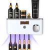No Drilling Electric Toothpaste Dispenser Solar Charging Smart Toothbrush Organizer