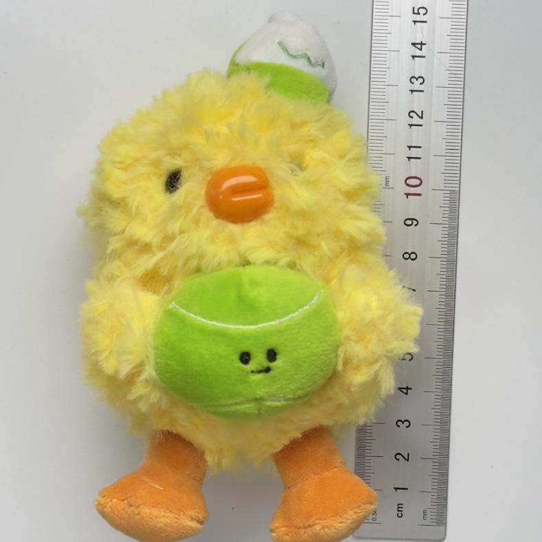 Popular Baseball Duck Plush Keychain - Cute Yellow Duck Small Doll Pendant