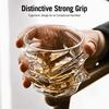 Storm Whiskey Glass with Wave Texture 320ml Spirits Tumbler for Bourbon Cocktails Lead-Free Iced Drink Glass Elegant Home Bar Gift