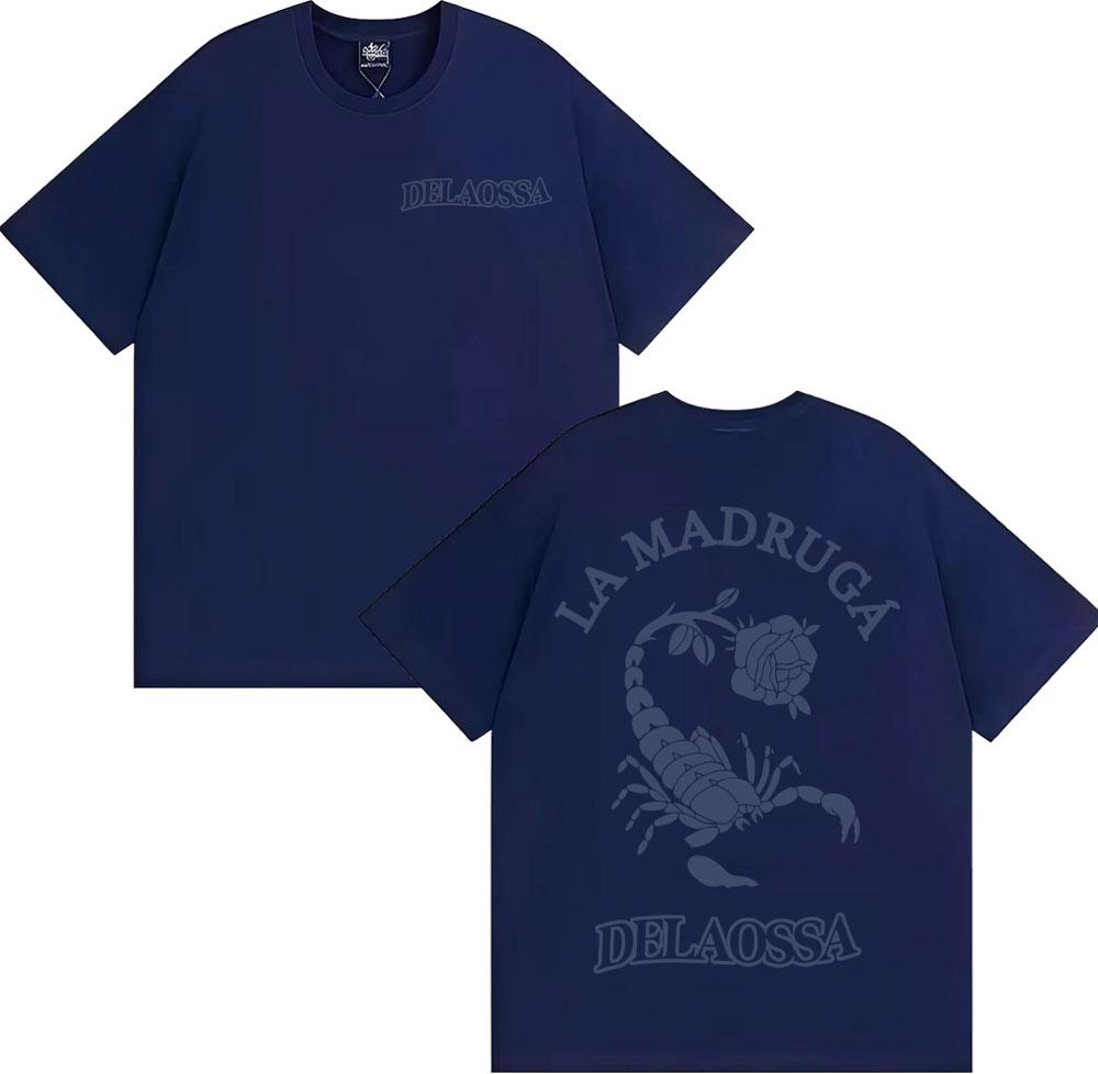 2026 Rapper Delaossa La Madruga Tour 2026 Merch Tshirts Men Women Fashion Punk Hip Hop T Shirt High Quality Cotton Tshirt Tops