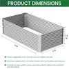 3pcs Tall 4x2x1.5ft Galvanized Raised Garden Bed Outdoor Steel Garden Bed for Vegetables Above Ground Garden Box for Flower Met