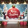 Xmas Background Festive Festive Banner Merry Christmas Banner Castle Scene Holiday Backdrop For Holiday Decoration Family Photo
