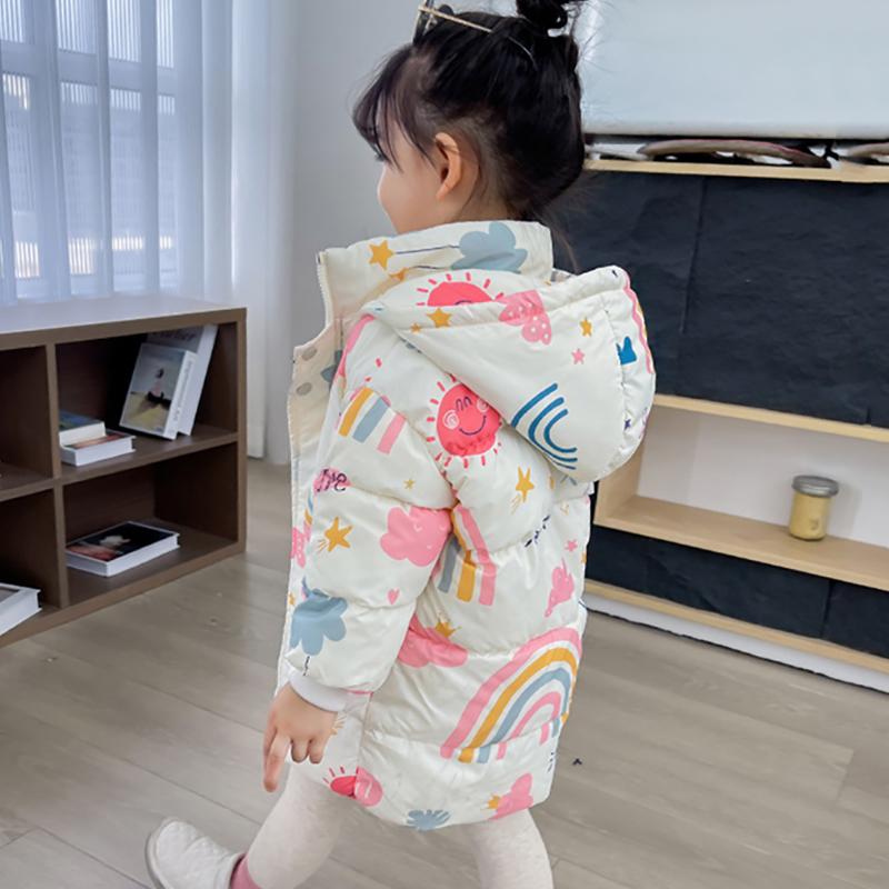 Neue Mädchen Jungen Daunenjacke Wintermäntel Kinder Kleidung Mit Kapuze Windjacke Mantel Für Kinder 2-7 Jahre Baumwolle Warme Oberbekleidung