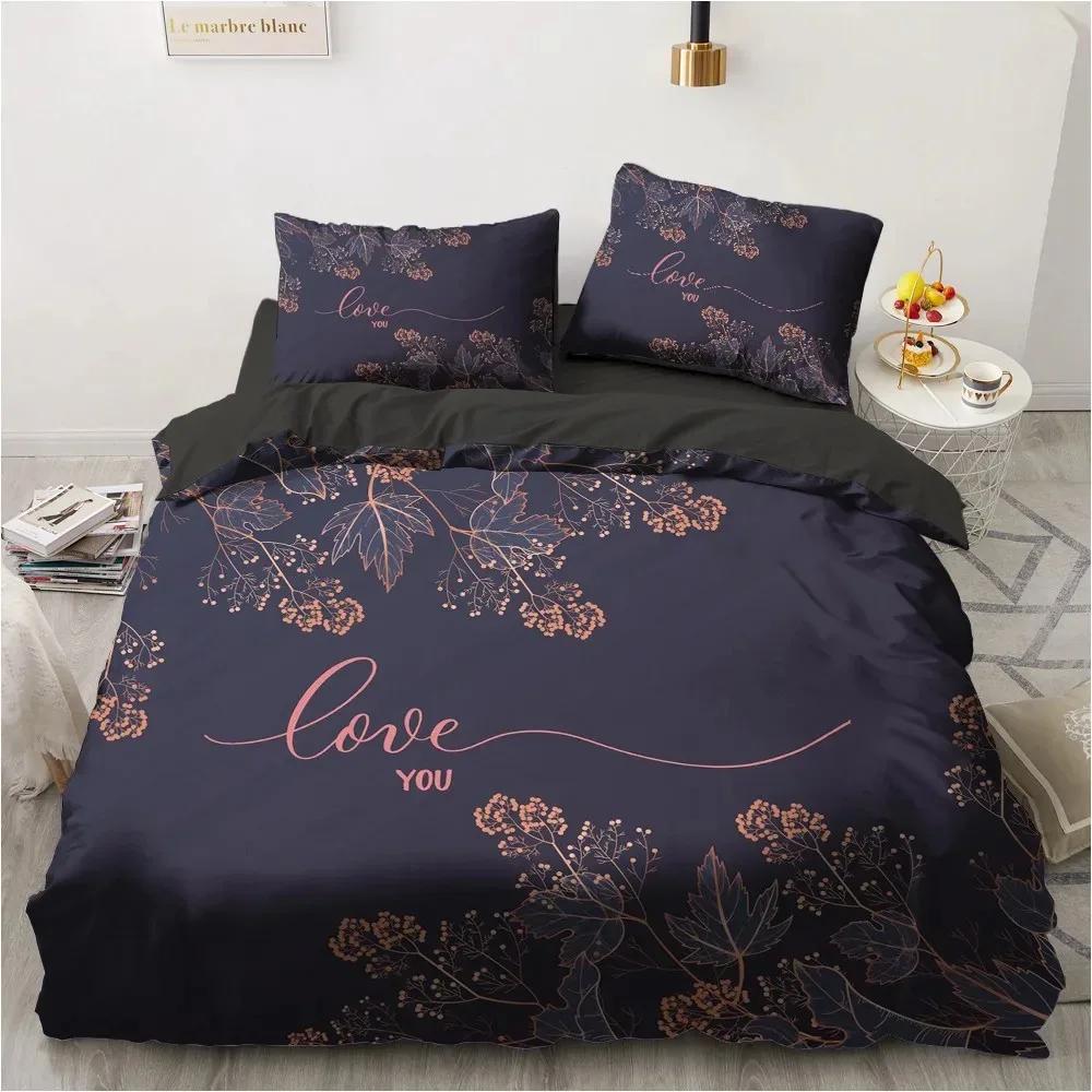 3D Black Only Gold Design Printed Duvet Cover Set Bohemia Luxury High-End Black Bedding Sets Quilt Comforter Cover Set Full Size