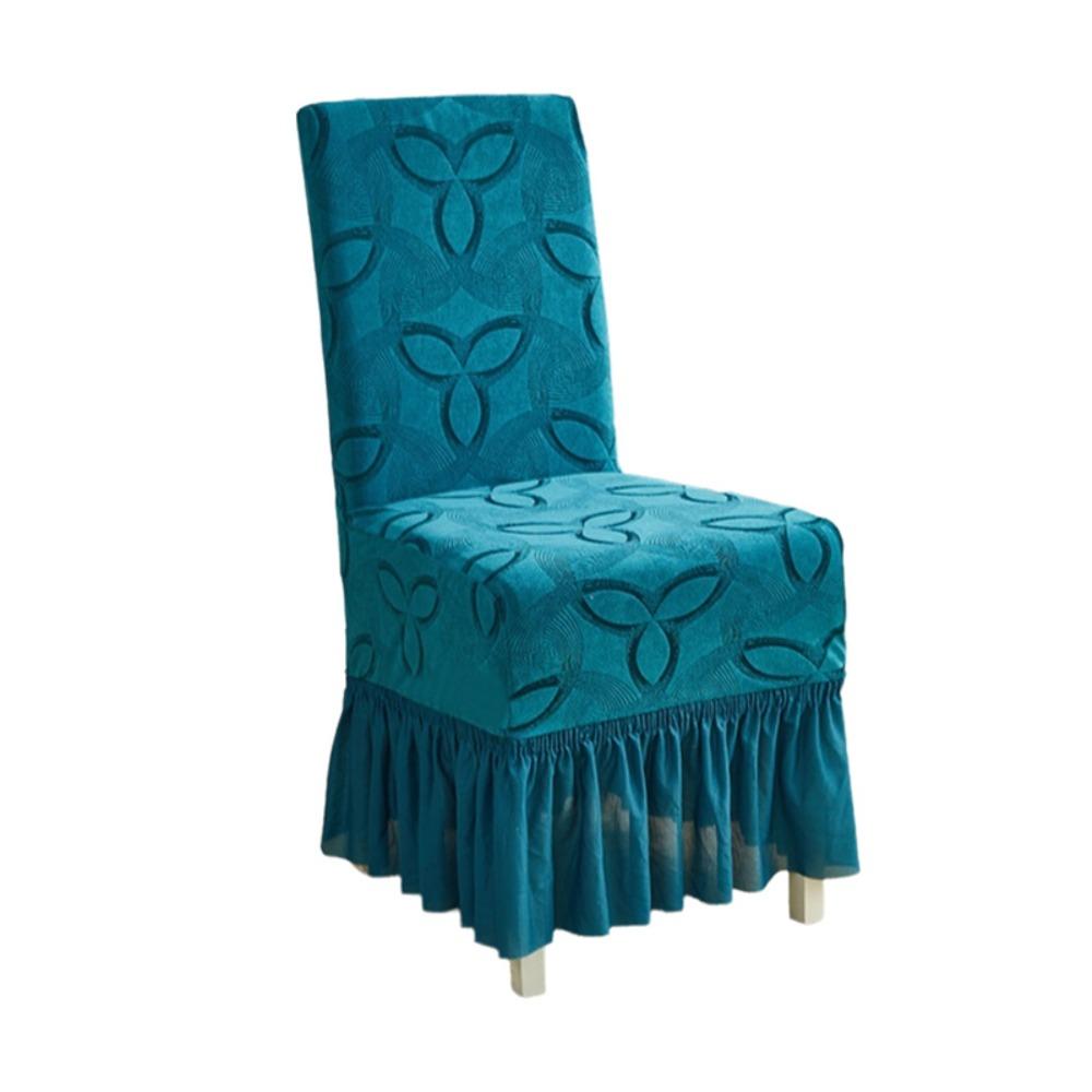 Full Wrap Dinning Chair Protective Case Dustproof Chair Skirt Practical Seat Cover  Dinning Table