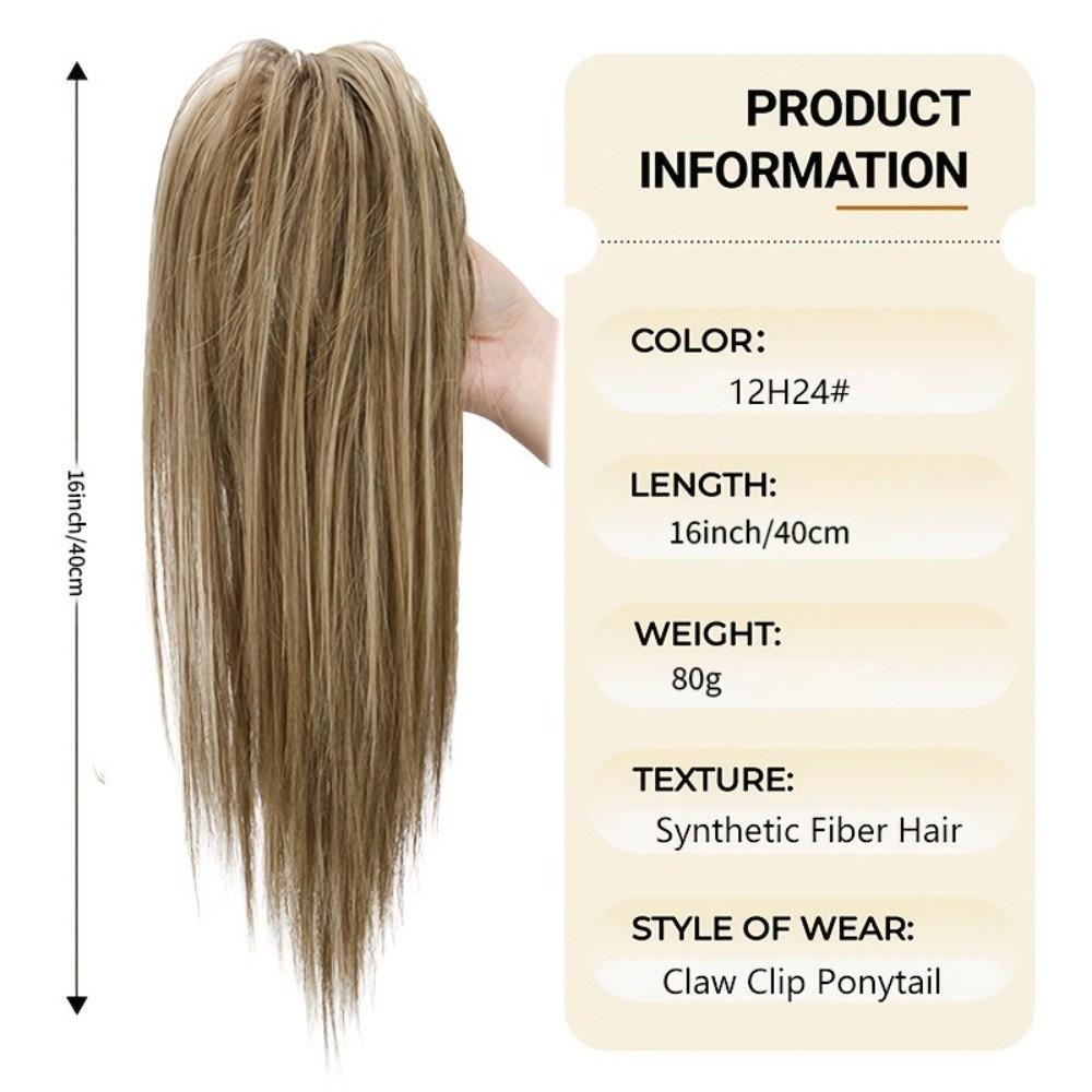 Ciocche per coda di cavallo in fibra sintetica con clip, mezza acconciatura, nuova extension per capelli per donna