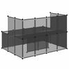 Vidaxl Gabbia per Piccoli Animali, Nera, 143X107X93 Cm, PP e Acciaio