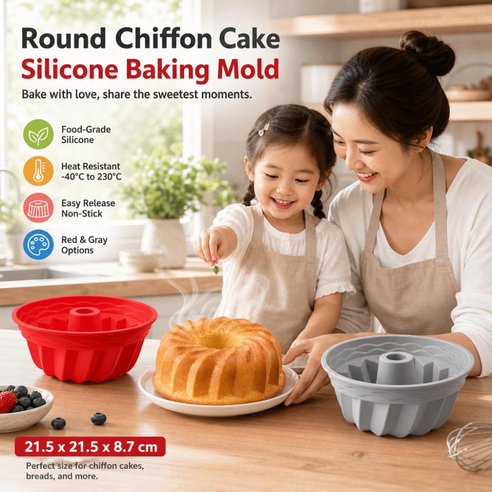Non Stick Fluted Tube Pans 3D Bread Baking Pans Round Chiffon Cake Mold  for Jelly