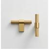 Nurlin Solid Brass Knurling Patterned Cabinet T-bar Extended Length 40 Inches Kitchen Appliances Dishwashers Refrigerators Pull
