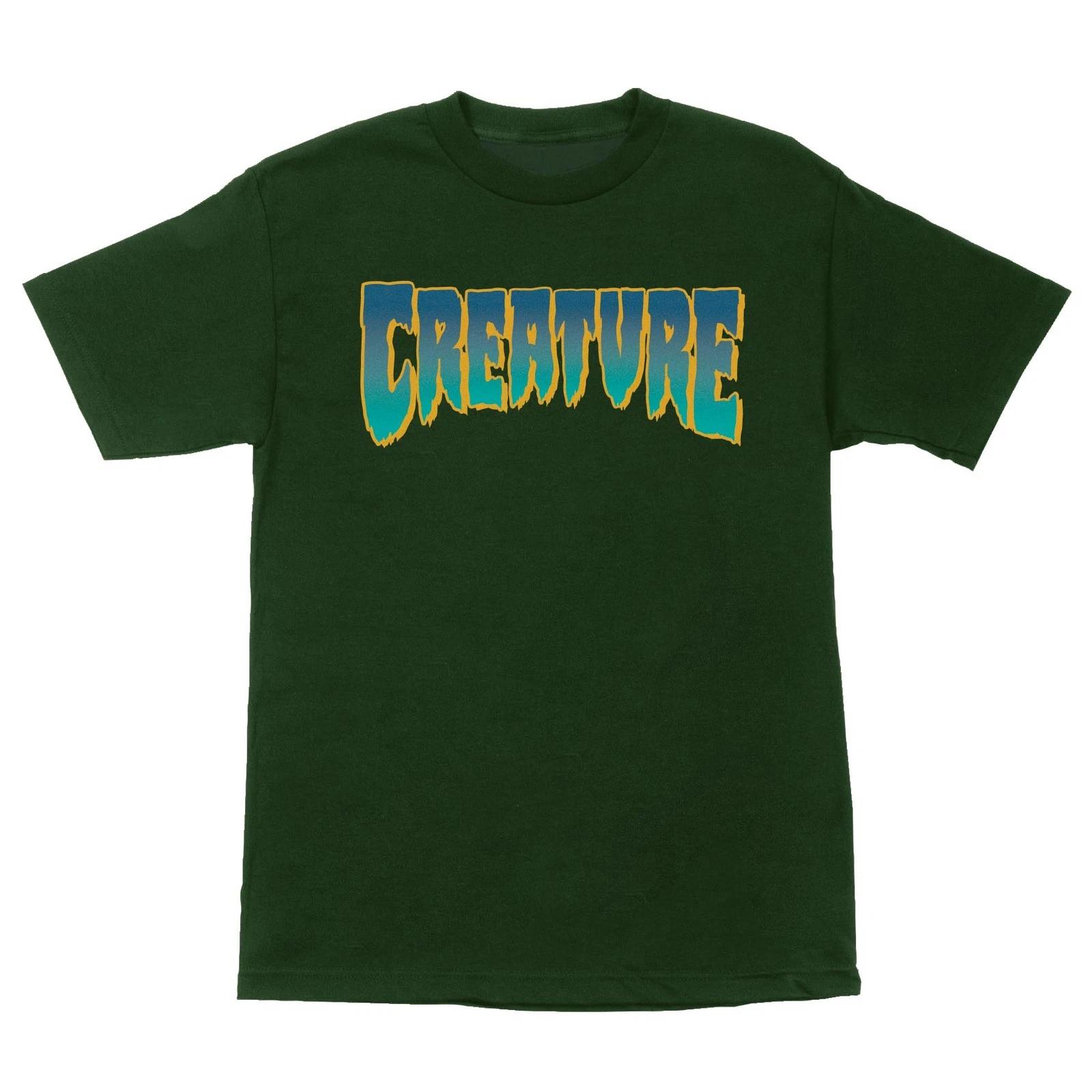 Creature Skateboards Shirt Logo Forest/Orange L