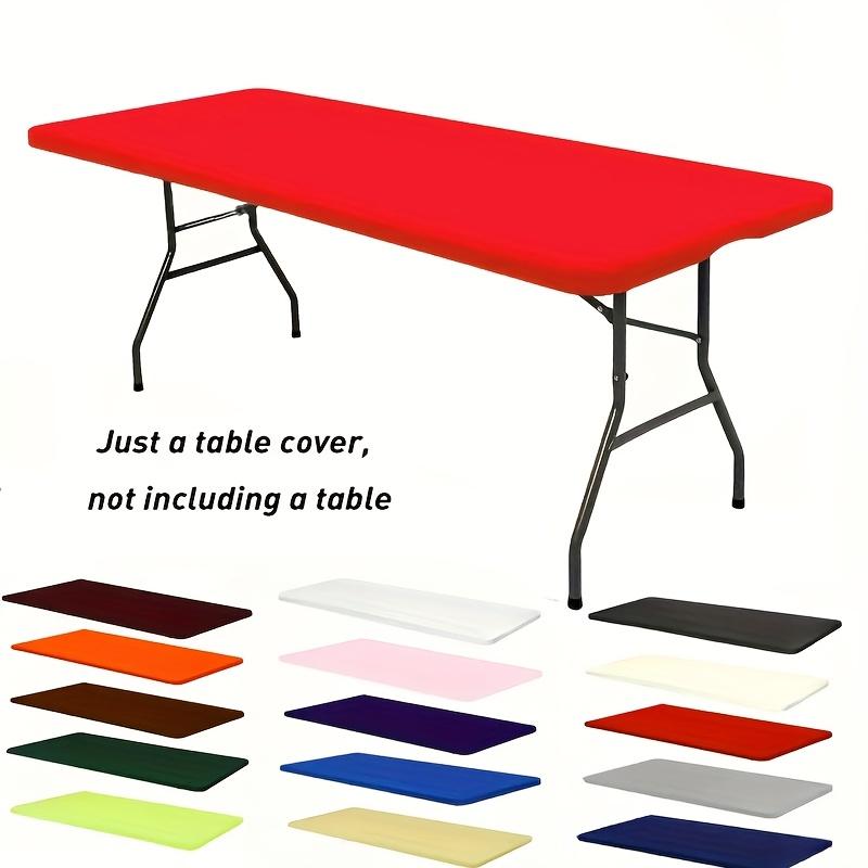Stretchable Polyester Tablecloth, Wrinkle-Resistant and Washable, For Parties, Banquets, Picnics, Wedding Decorations