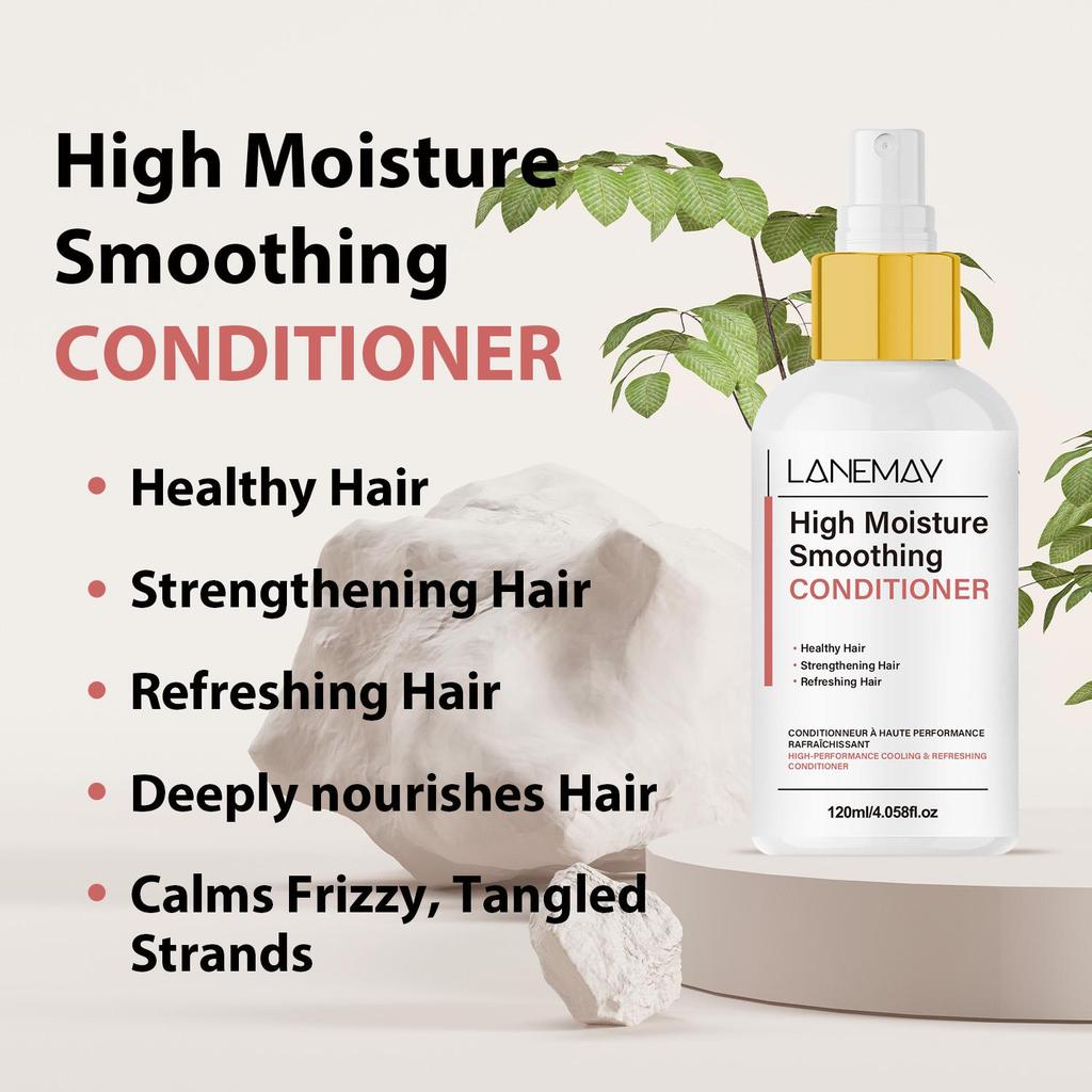 Smoothing Conditioner Spray-Promotes Healthy Hair-Strengthens Hair Strands-Refreshes Hair-Suitable For All Hair Types, 120ml