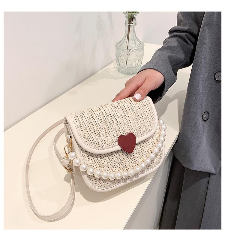 

Жіноча солом яна сумка 2024 року, новий тренд, модна ретро-ткана жіноча сумка в іноземному стилі, сумка через плече, маленька квадратна сумка білий