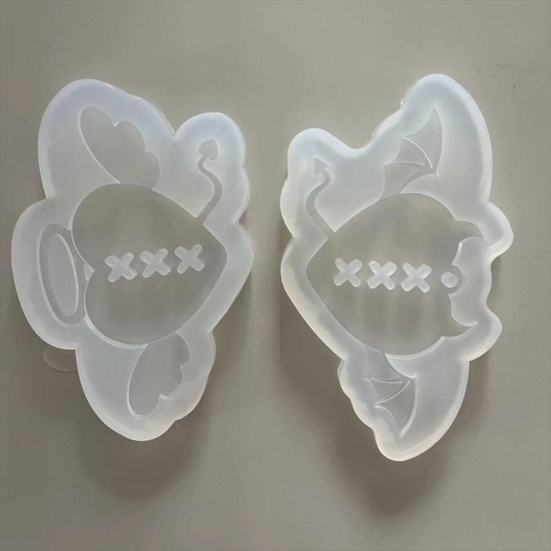 Angel Wing Keychain Pendant Molds Silicone Epoxy Resin Mold Chocolate Cake Clay Making Tool DIY Necklace Jewelry Mould
