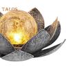 Luce solare a forma di loto, accensione/spegnimento automatico, IP55, impermeabile, design wireless, lampada solare da giardino, prato, patio, decorazione per esterni