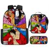 Onepiece Backpack Student School Bag Luffy Backpack Satchel Pencil Case