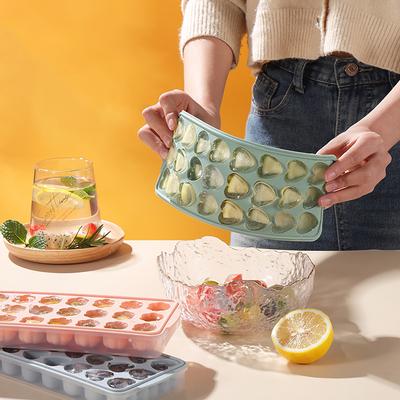 24 tinklelis Creative Ice Grid Formelės širdies formos ledo blokas Ledo formavimo formų ledo blokas Artefakts Buitinis maisto kokybės Minkštas silikoninis ledų laikymo dėžutė