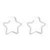 Hollow Star Hoop Earrings: Stylish, Unique, and Slimming Design for Women