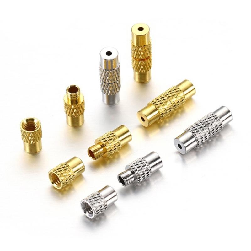 20PCS PortableJewelry Making Brass Cord End Brass Screw Clasps Jewelry End Tips for Bracelet Necklace Making Accessories