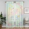 Pink Cat Shades Curtains Child Room Tulle for Bedroom Blackout Curtain Home Interior Curtains 2 Pieces Partition Living Kitchen