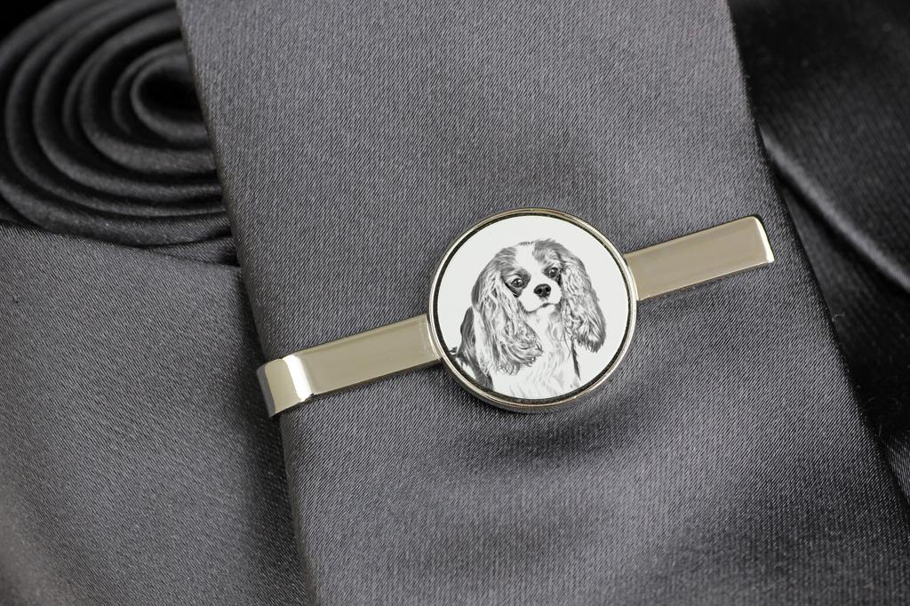 Cavalier King Charles Spaniel - Tie Clip with a Dog, Personalized Tie Clip, a Unique Gift for a Man from the Art-Dog Brand