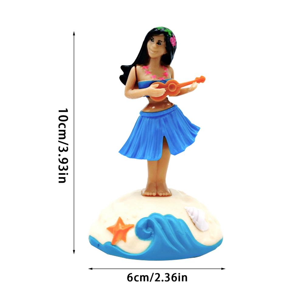 Cartoon Automotive Trim Tabletop Ornaments Hawaiian Girl Dashboard Doll Figurine For Car interior Home Office Desk Bedroom