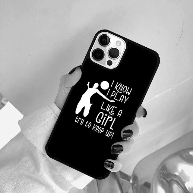 Play Volleyball Quotes Phone Case Cover For iPhone 17 Air 15 Pro MAX 16 Plus 14 12 11 13 Coque