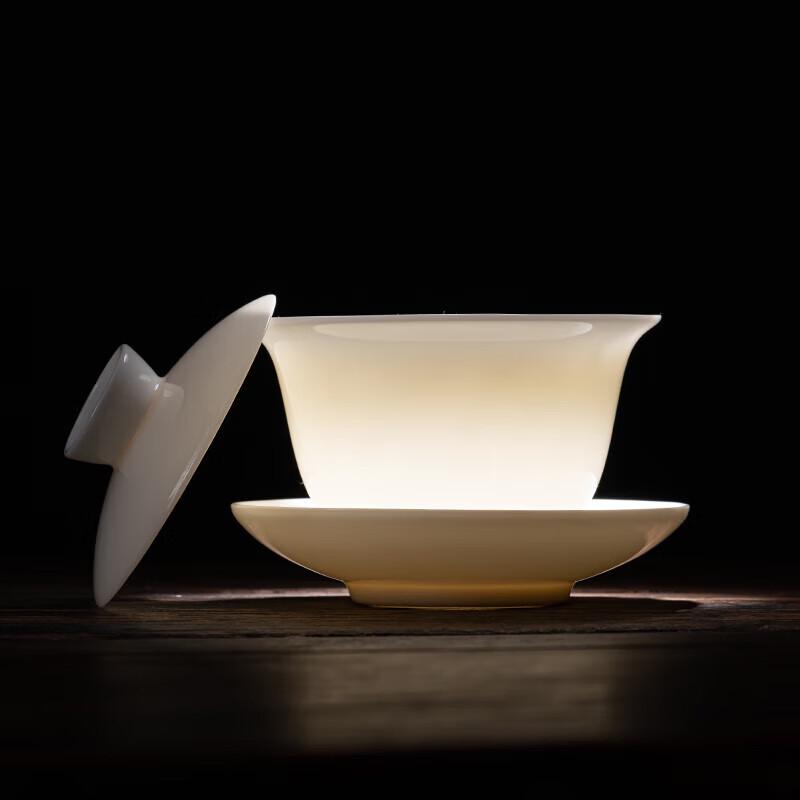 Dehua Mutton Fat Jade Ceramic Gongfu Tea Set