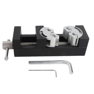 Small Vise Clamp Dual Jaw Design Heavy Duty Self Adjusting Drill Press Vise for Crafts Jewelry Making Repair