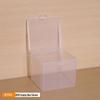Square Transparent 5-Compartment PP Storage Box for Stationery, Cards, Parts, Jewelry & Cosmetics