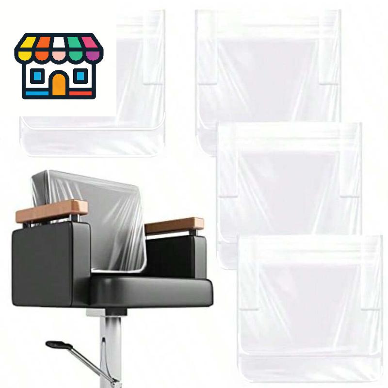 Salon Chair Cover Protectors Clear Square Waterproof Hairdressing Chair Back Covers Fit Standard Salon Chairs And Office Chairs