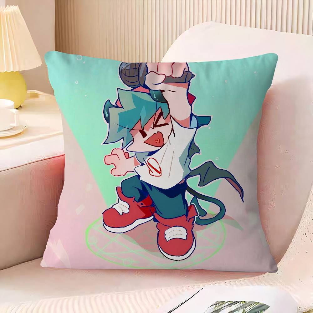 F-Friday N-Night F-Funkin Cushion Cover Pattern Soft Plush Pillow Case For Home Living Room Sofa Deco