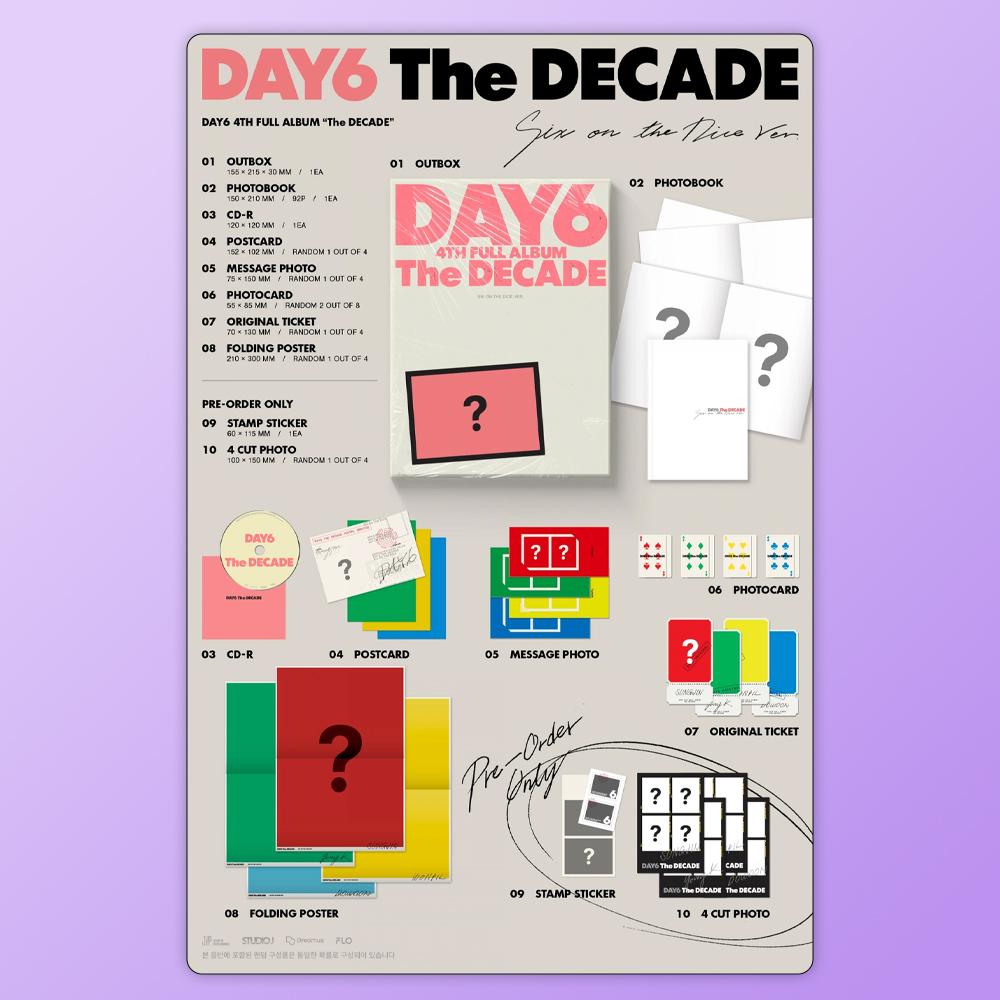 (PRE-ORDER POB) DAY6 - 4th Album The DECADE
