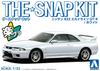 AOSHIMA The Snap Kit Series Nissan R33 Skyline White Color Coded Plastic Model 1/32 GT-R 15-C