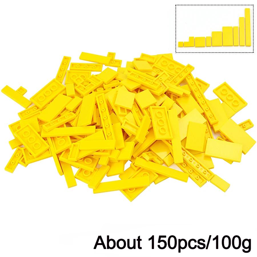 150PCS City Thin Bricks Multicolour DIY Model Smooth Thin Building Blocks Toy Parts Bulk Figures Educational Children Toys Gift