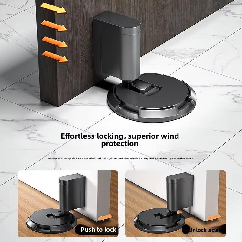 Professional Zinc Alloy Mechanical Modern Minimalism Buffer Mute Ground Suction Door Stopper Commercial Office