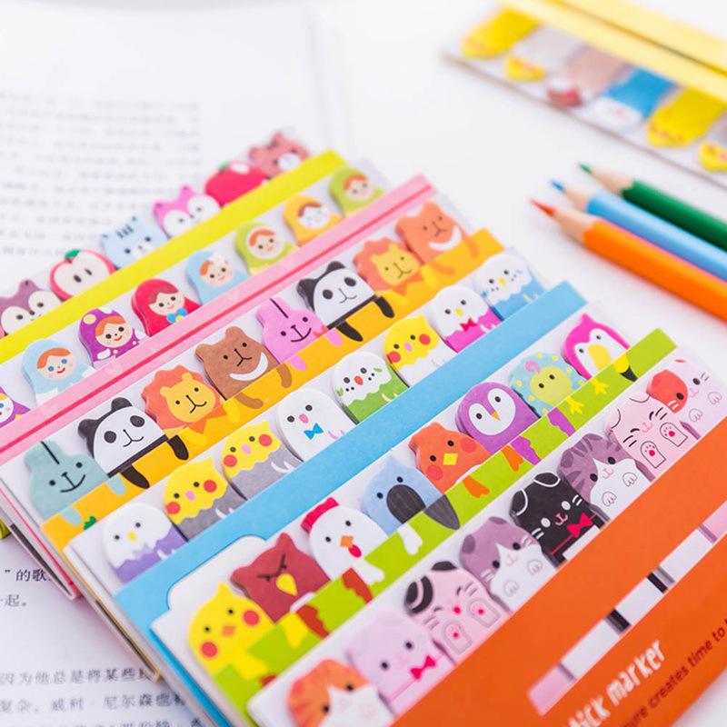 1Pcs Bookmark Memo Mini Animals Sticky Notes Sticker Point It Marker Flags Pocke