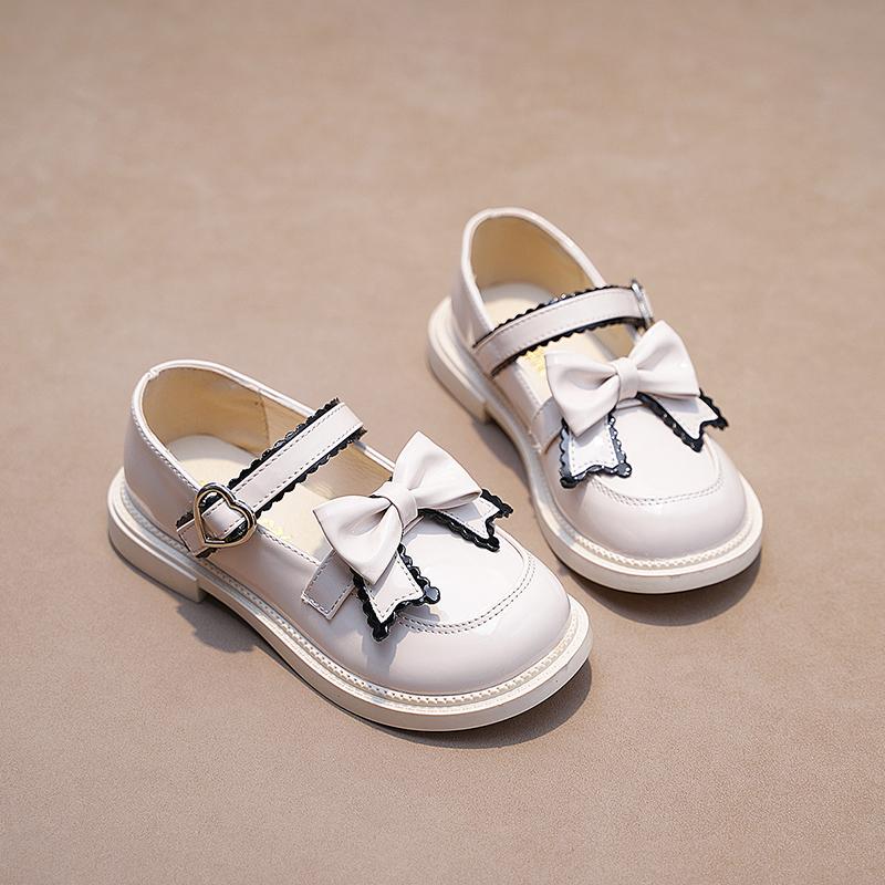 *Hot Selling Elegant Thick Bottom Children's Soft Flat Shoes Spring and Autumn Fashion Princess Comfortable Bow Casual Shoes