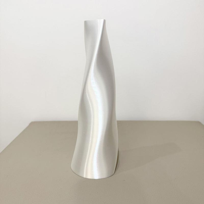 3D Printed Vase Modern Style Vase Flower Vase With Swirl Pattern Aesthetic Floral Display Vase For Living Room Desktop Decor