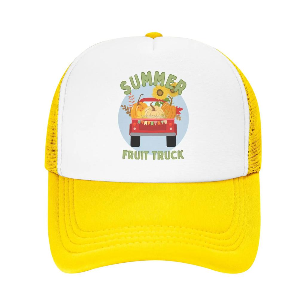 SUMMER FRUIT TRUCK Foam Trucker Hats Women Men Summer Cooling Mesh Golf Cap Hat Fashion Sun Cap Adjustbale