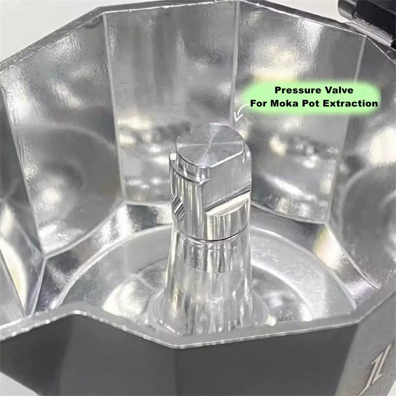 Mokkakanne Doppelventilkern-Set Universell für 2/4 Tassen Doppelventil Mokkakanne Zubehör, Ventilkern-Dichtring und Überdruckstecker.
