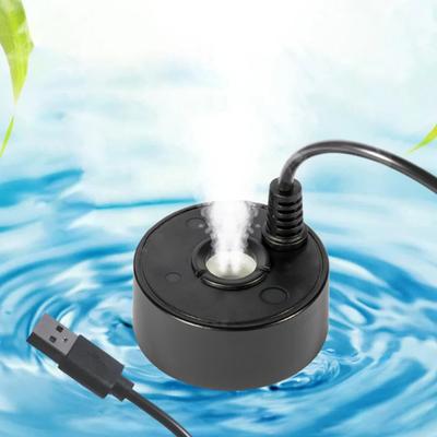 5V USB Brunnen Vernebler Kleiner Felsbrunnen Aquarium Landschaftsbau Vernebler Wasserdicht Weiß/Schwarz